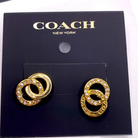 Coach Jewelry - NWT COACH Gold Earrings